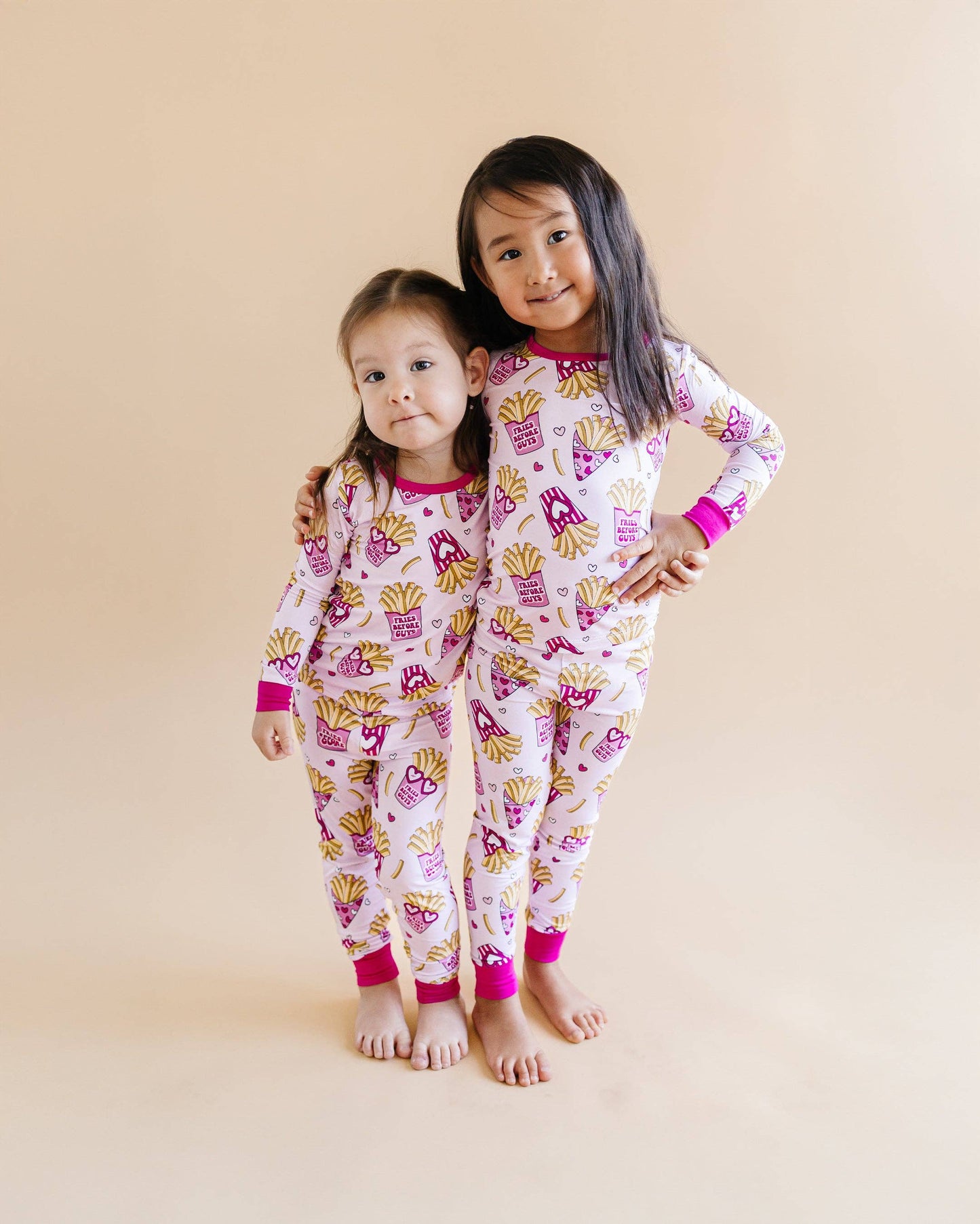 Lucky Panda Kids - Valentine's Day Kids Bamboo Pajamas Set | Fries Before Guys