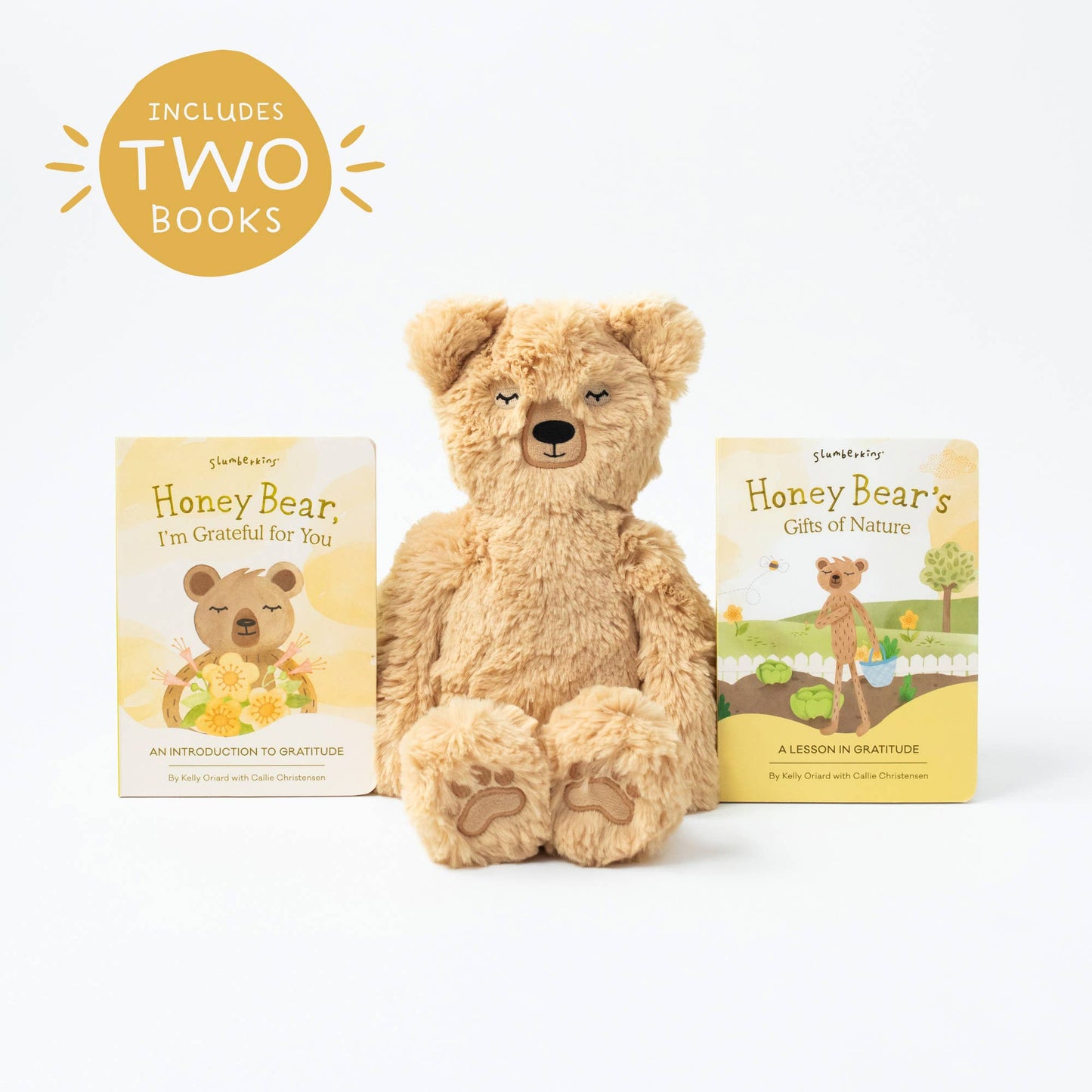 Slumberkins Inc. - Honey Bear's Gratitude Plush Set - with 2 books!