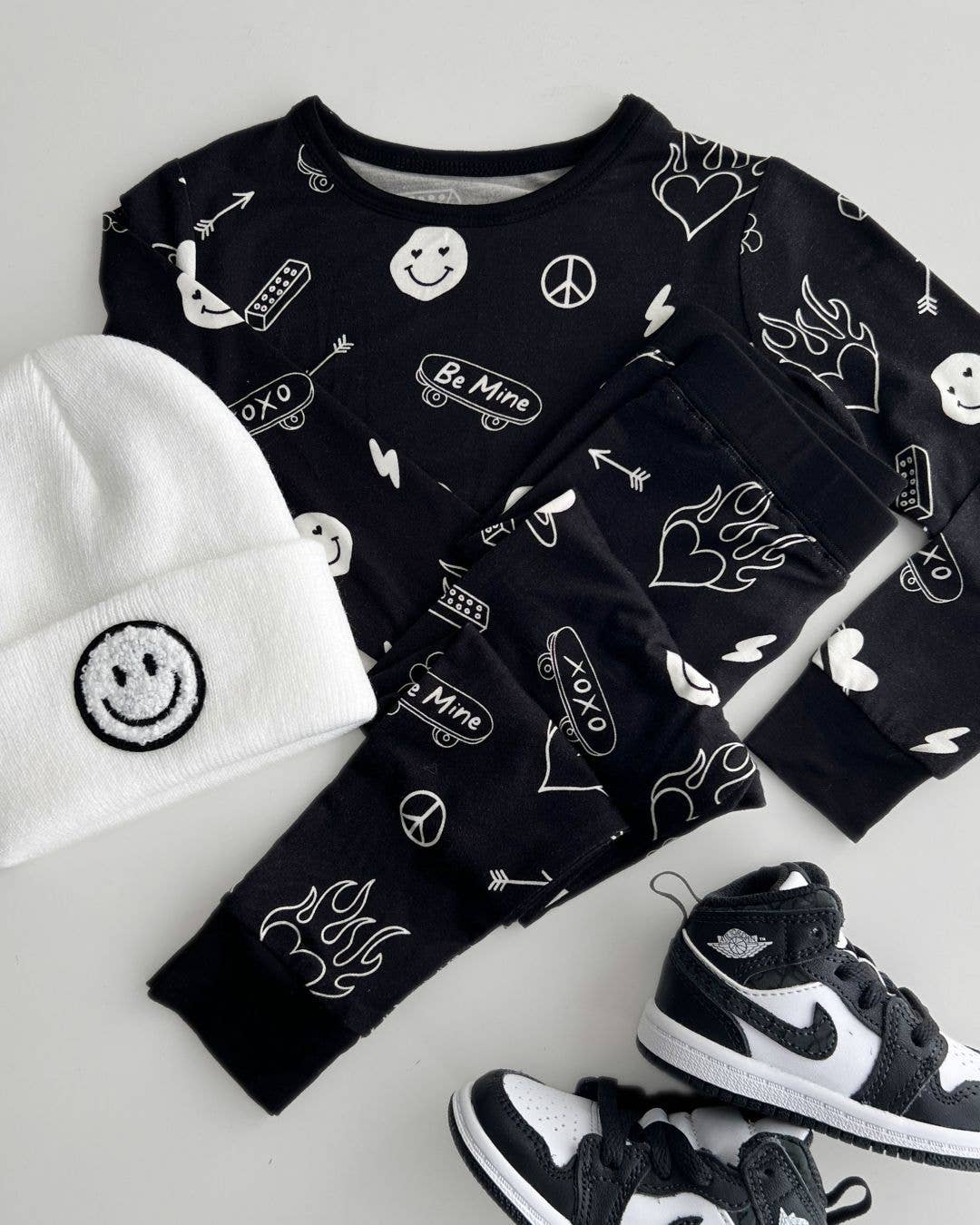 Lucky Panda Kids - Bamboo Kids Clothing Two Piece Set | Be Mine