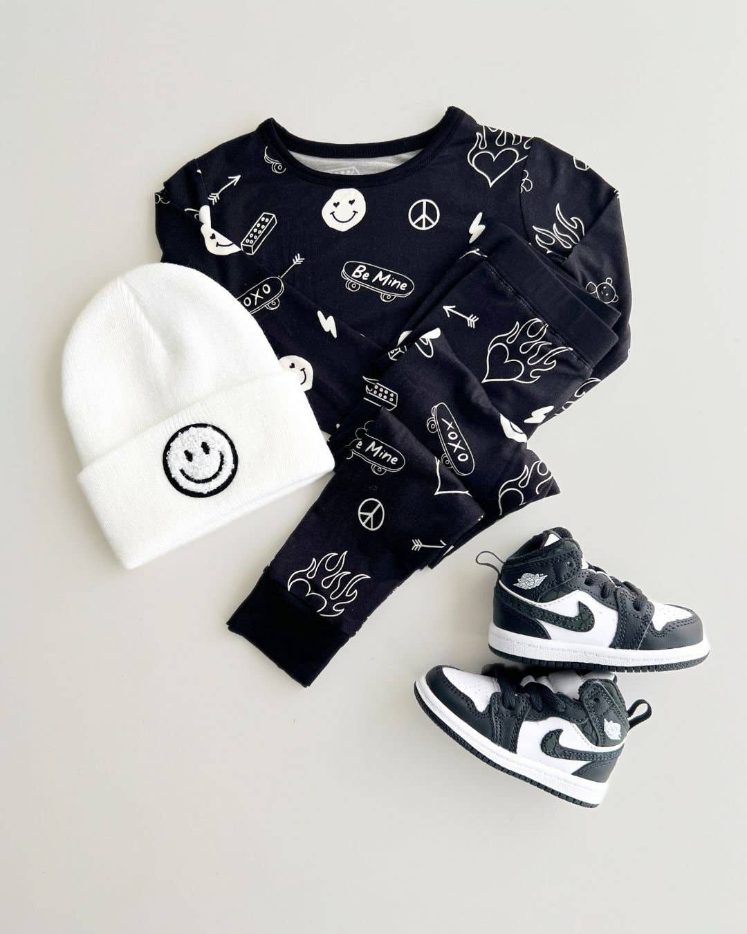 Lucky Panda Kids - Bamboo Kids Clothing Two Piece Set | Be Mine