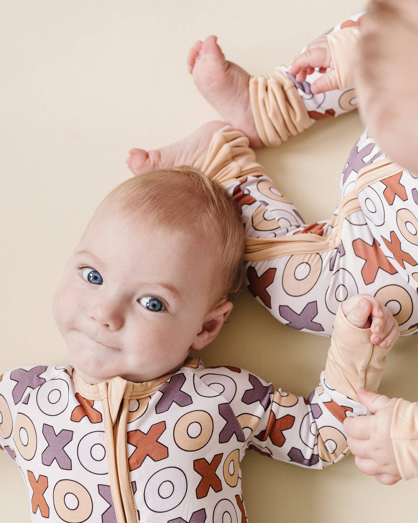 Lucky Panda Kids - Valentine's Day Baby Bamboo Zip Romper | Xoxo