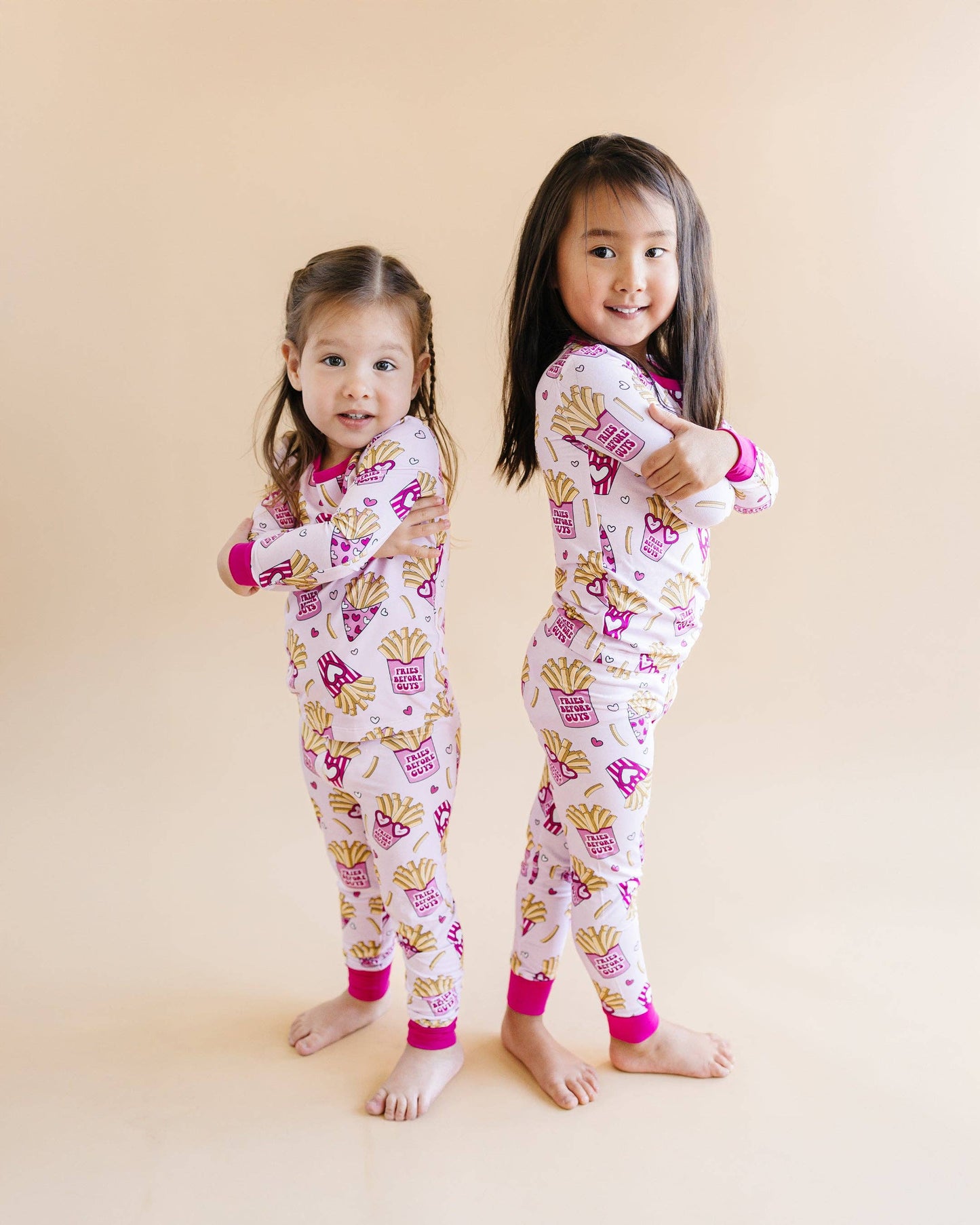 Lucky Panda Kids - Valentine's Day Kids Bamboo Pajamas Set | Fries Before Guys