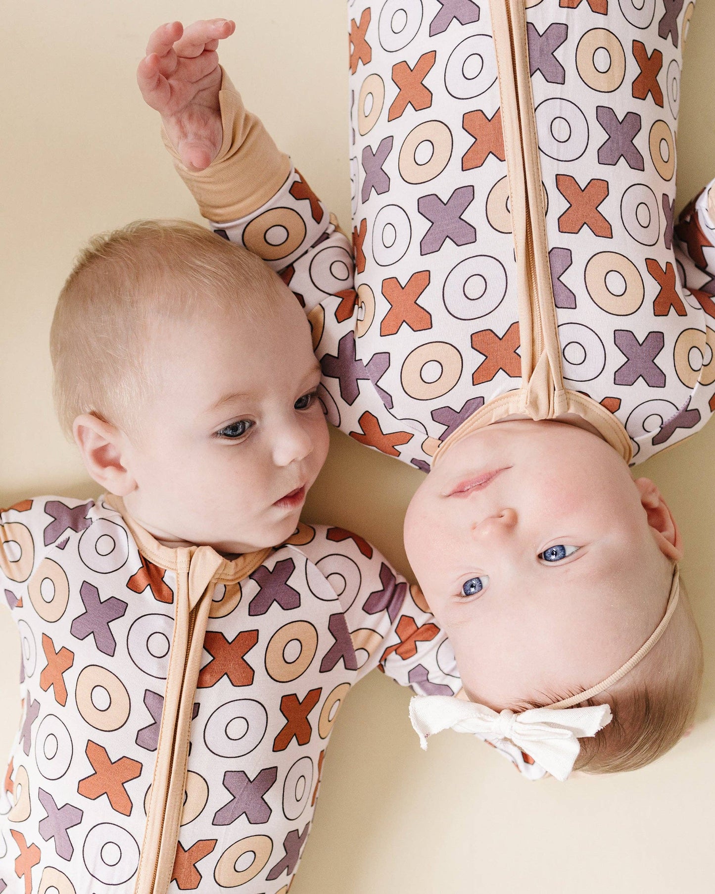 Lucky Panda Kids - Valentine's Day Baby Bamboo Zip Romper | Xoxo