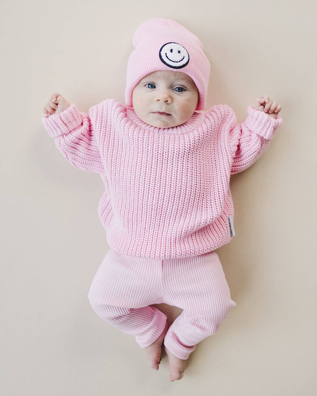 Lucky Panda Kids - Smiley Baby & Kids' Beanie | Pink