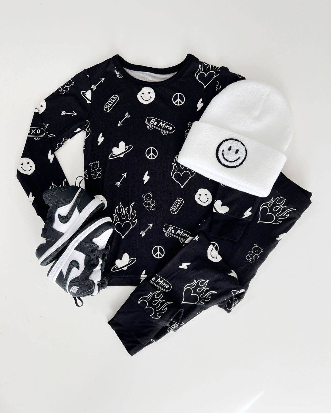 Lucky Panda Kids - Bamboo Kids Clothing Two Piece Set | Be Mine