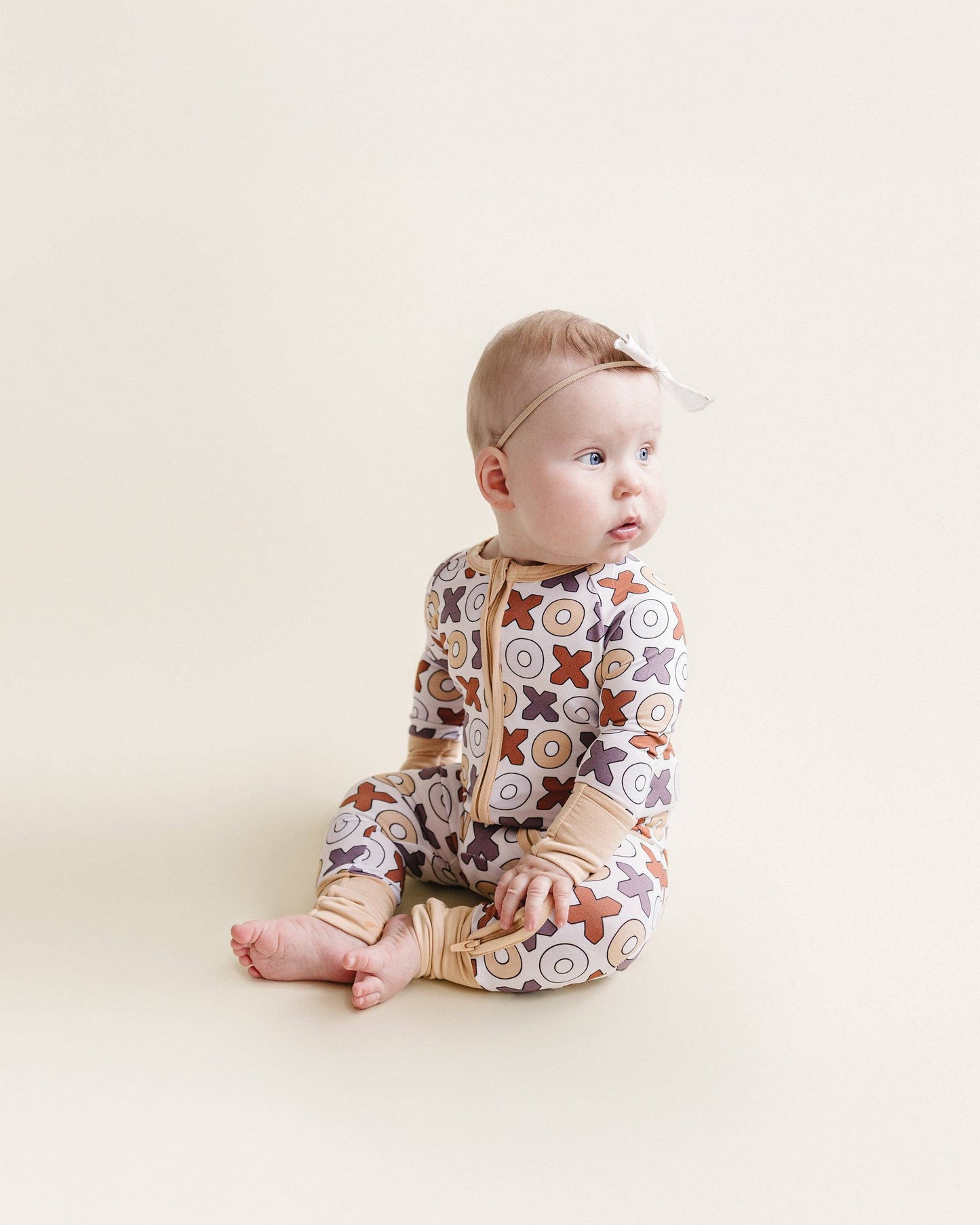 Lucky Panda Kids - Valentine's Day Baby Bamboo Zip Romper | Xoxo