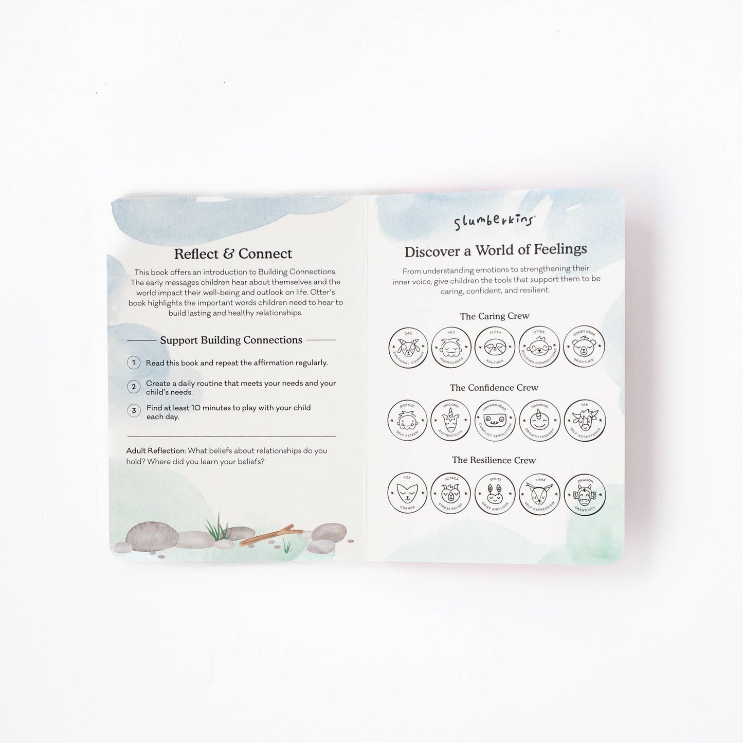 Slumberkins Inc. - Otter's Building Connections Plush Set - with 2 books!