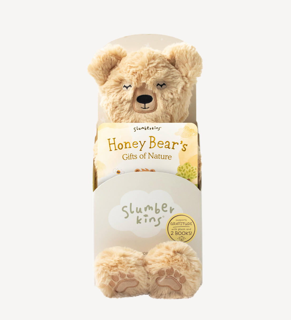 Slumberkins Inc. - Honey Bear's Gratitude Plush Set - with 2 books!