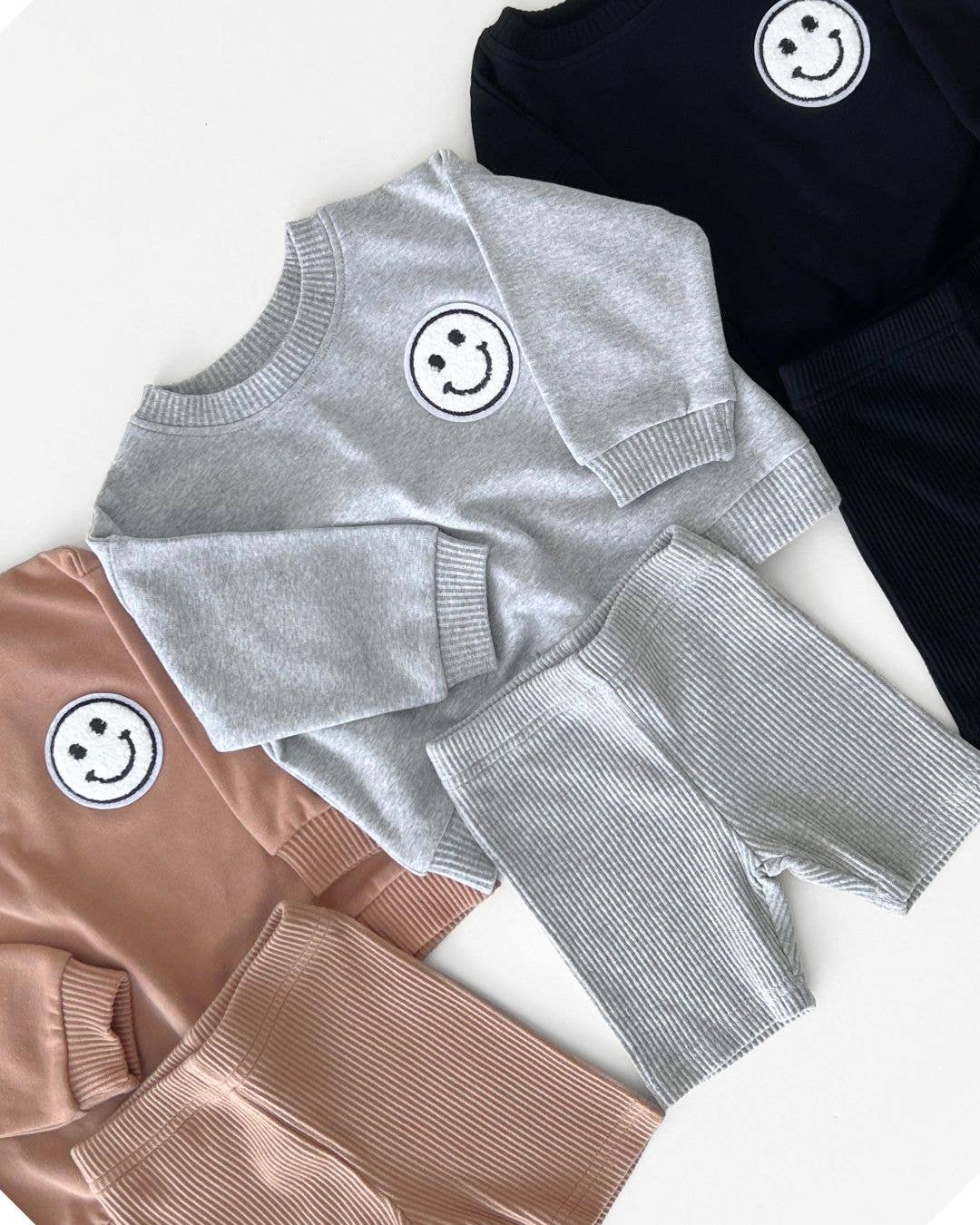 Lucky Panda Kids - Baby & Kids Biker Shorts Set | Gray