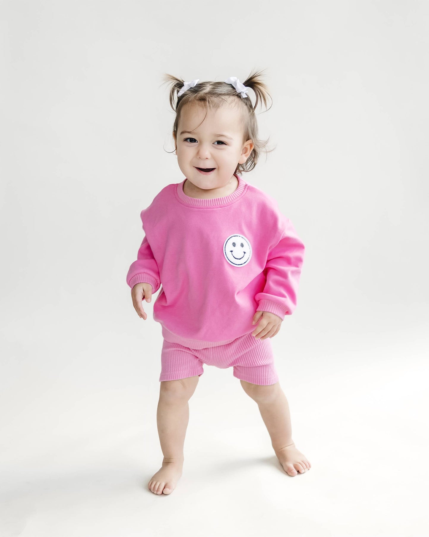 Lucky Panda Kids - Baby & Kids Biker Shorts Set | Pink