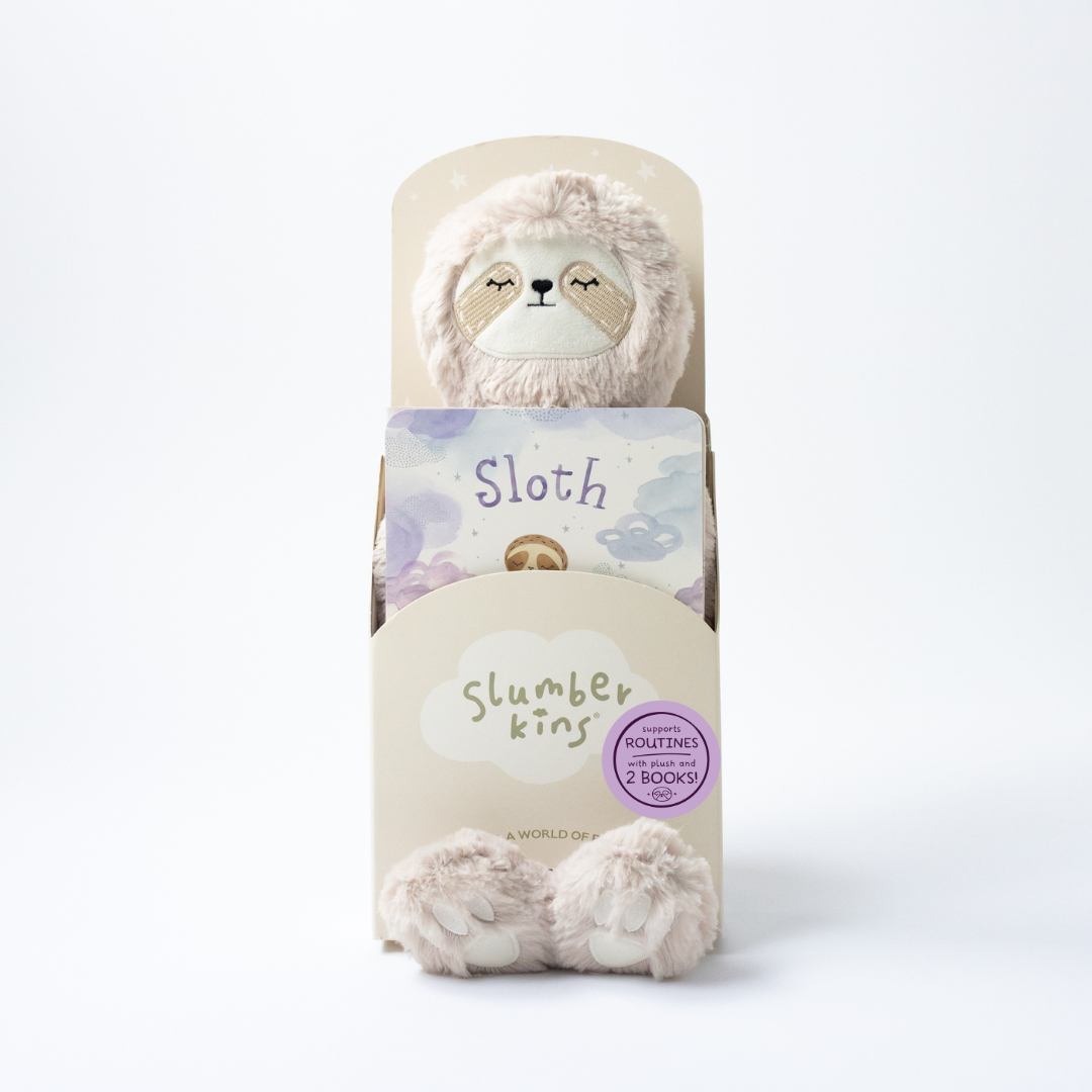 Slumberkins Inc. - Sloth's Routines Plush Set - with 2 books!