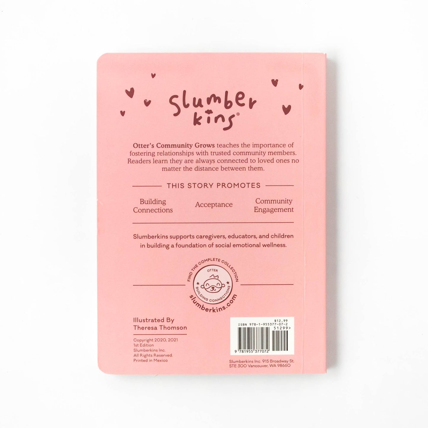 Slumberkins Inc. - Otter's Building Connections Plush Set - with 2 books!