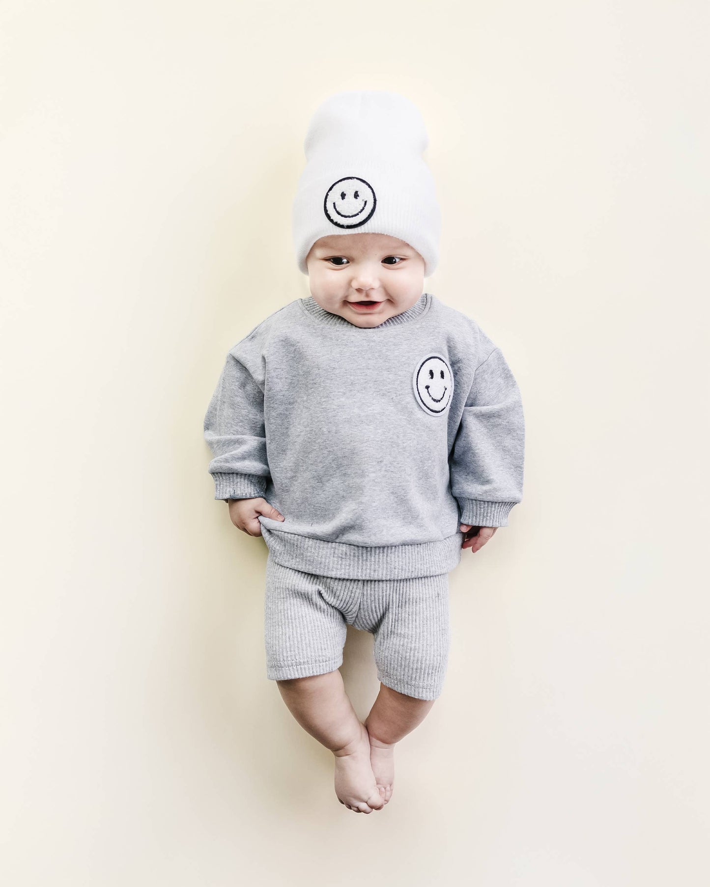 Lucky Panda Kids - Baby & Kids Biker Shorts Set | Gray