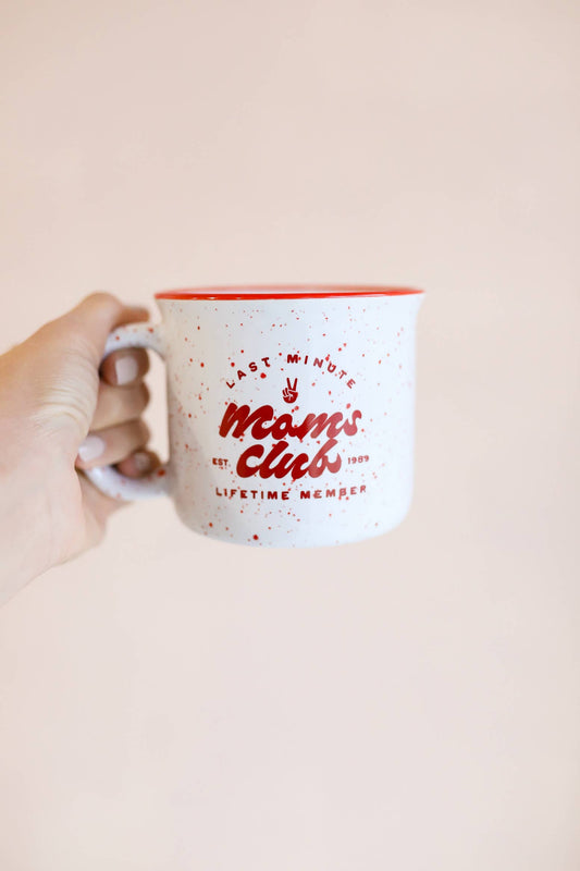 Last Minute Moms Club 14oz Ceramic Mug, Campfire Mug