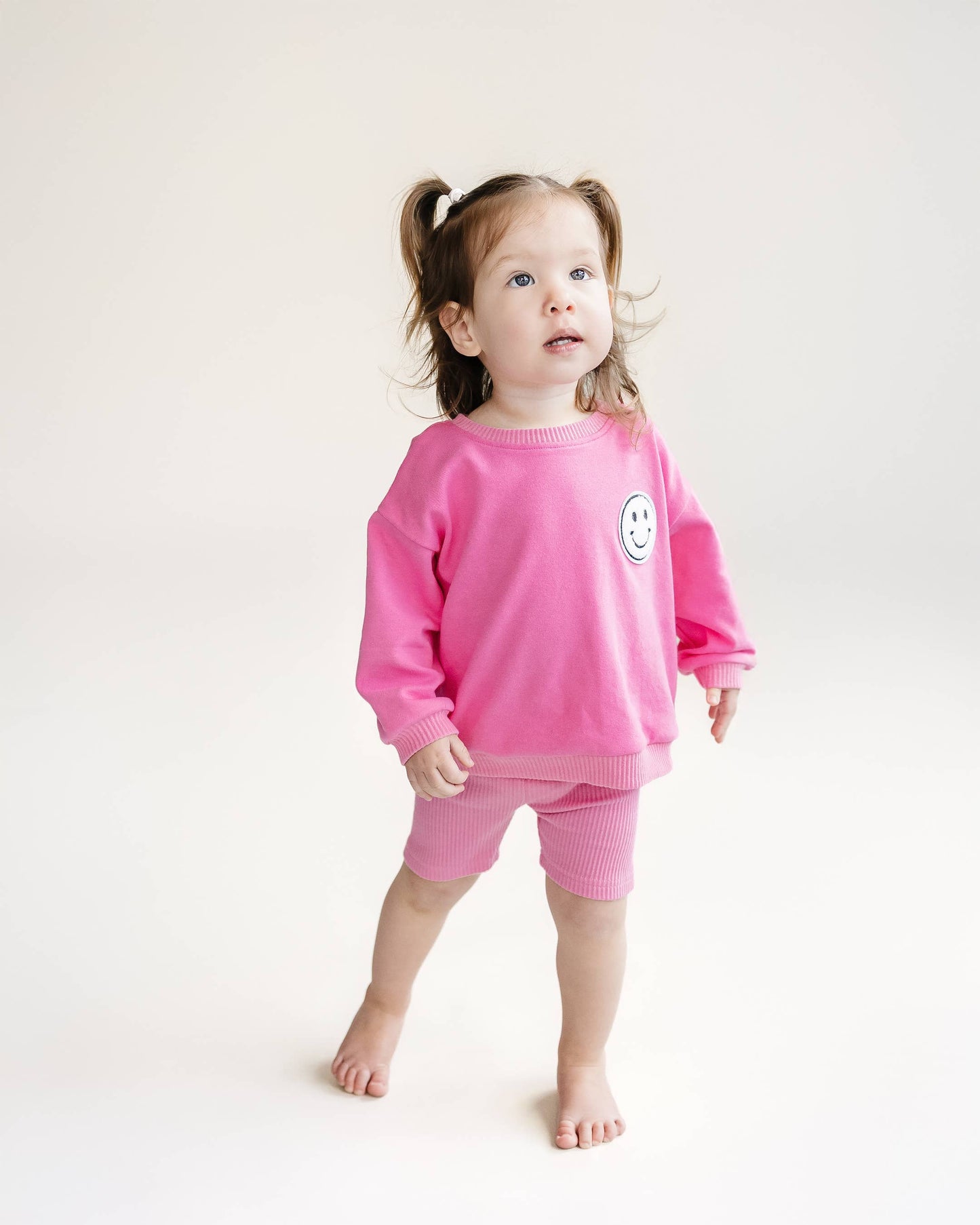 Lucky Panda Kids - Baby & Kids Biker Shorts Set | Pink