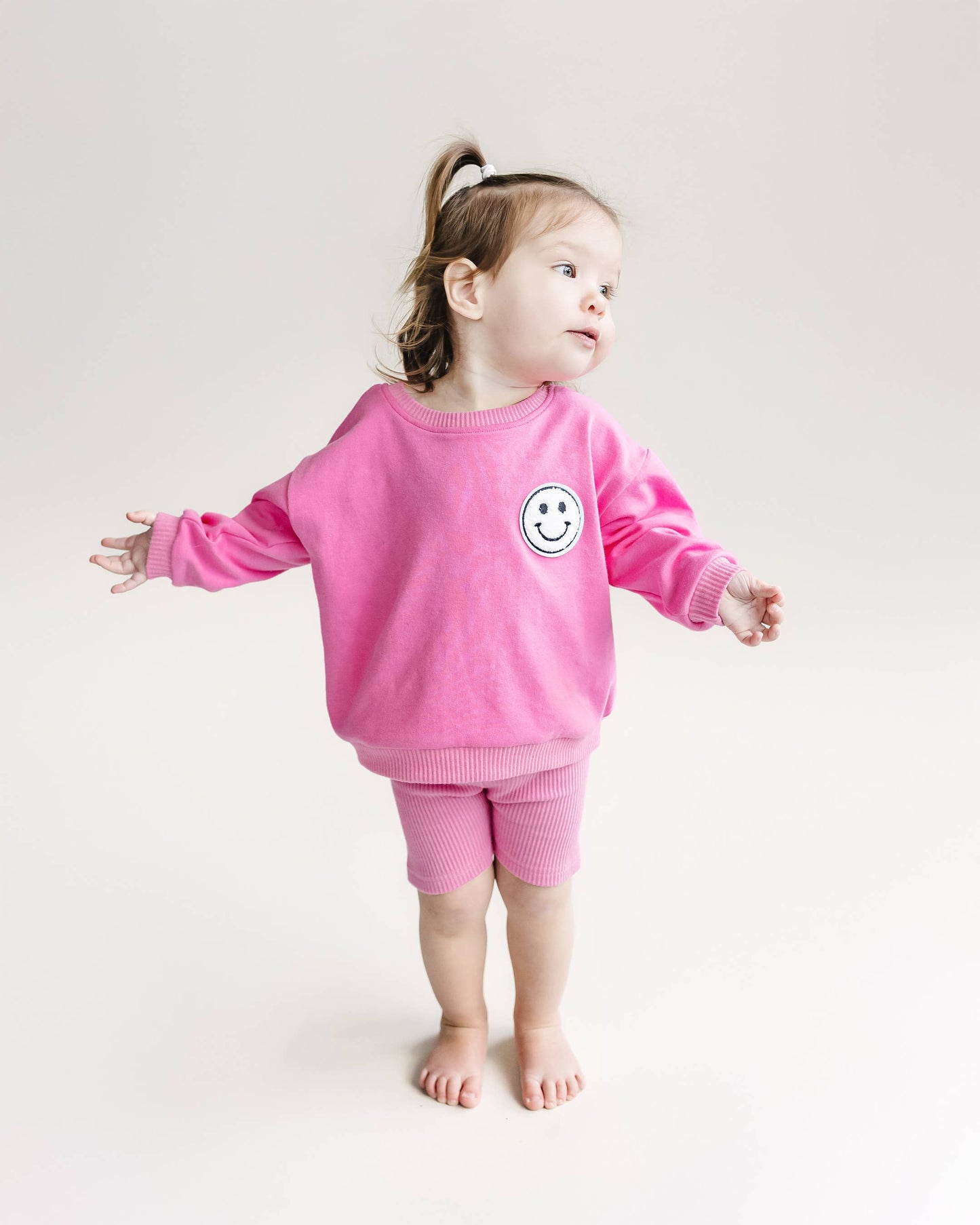 Lucky Panda Kids - Baby & Kids Biker Shorts Set | Pink