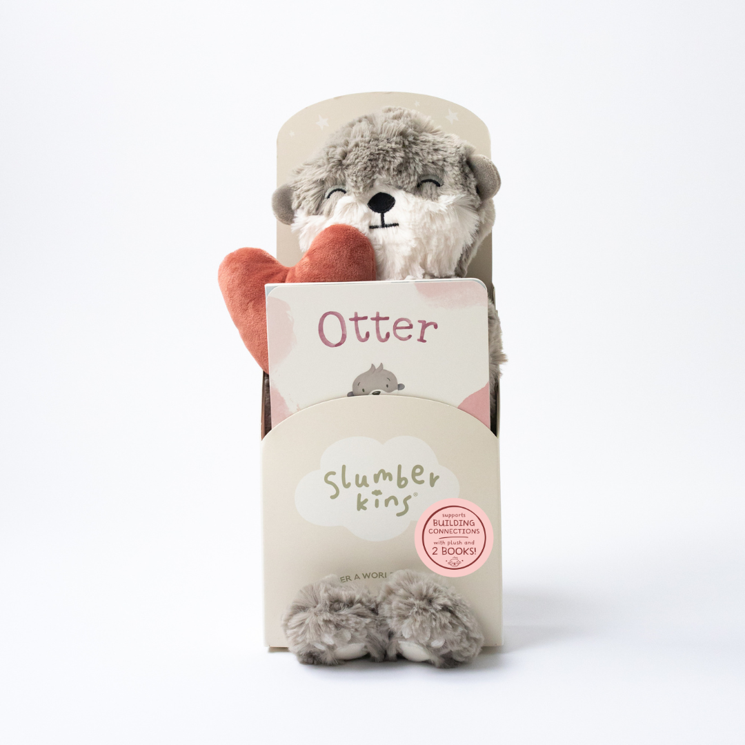 Slumberkins Inc. - Otter's Building Connections Plush Set - with 2 books!