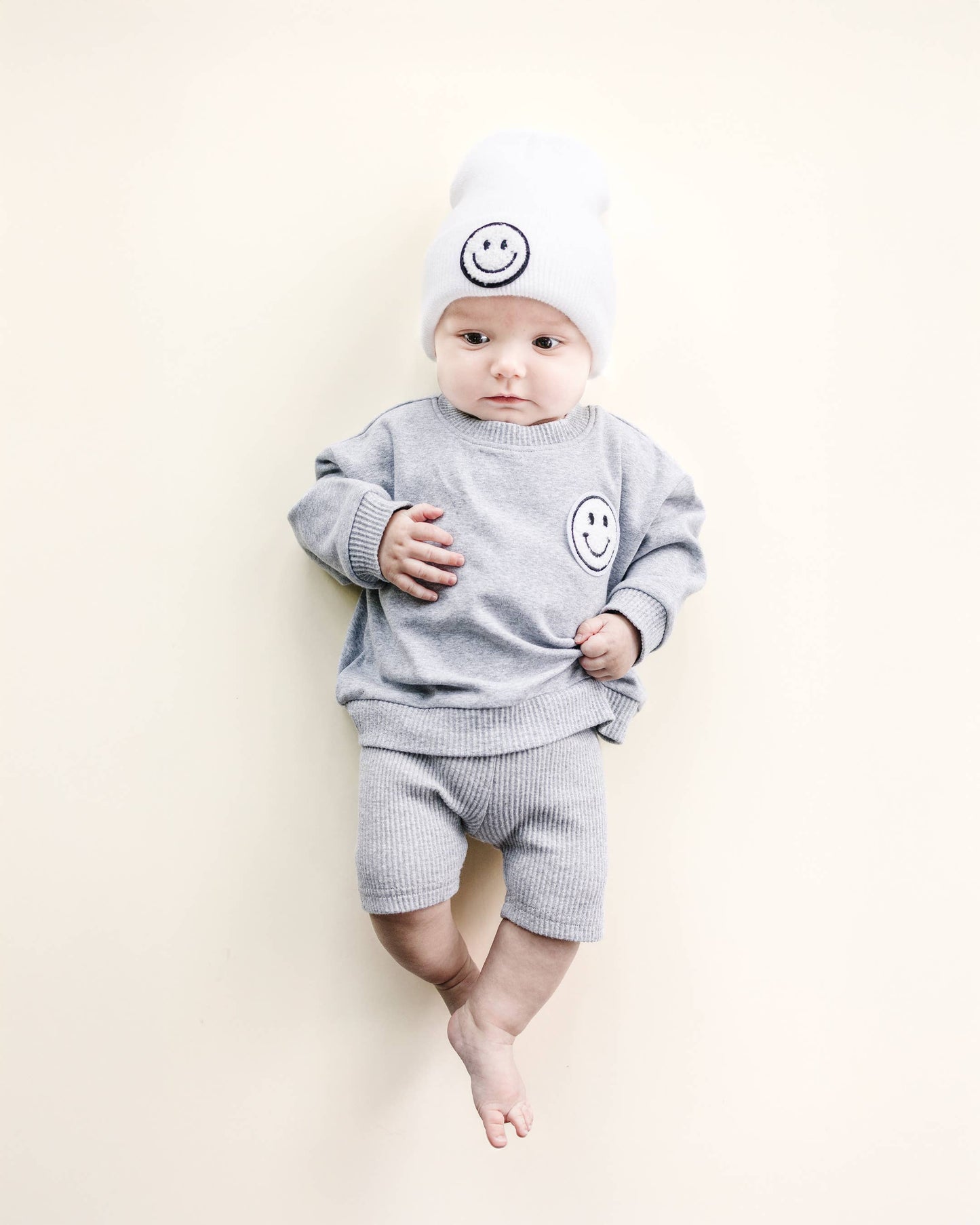 Lucky Panda Kids - Baby & Kids Biker Shorts Set | Gray