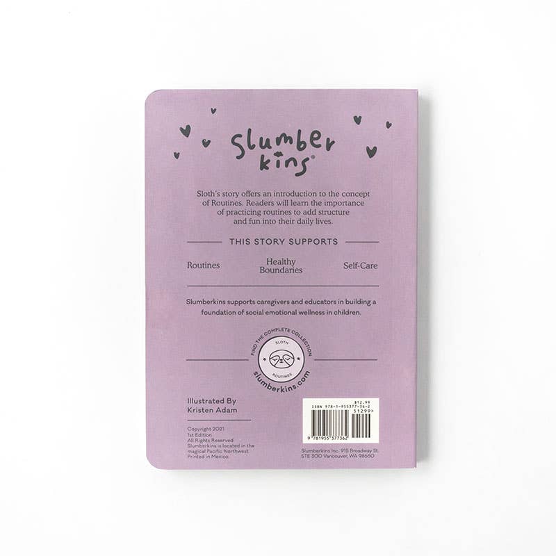 Slumberkins Inc. - Sloth's Routines Plush Set - with 2 books!