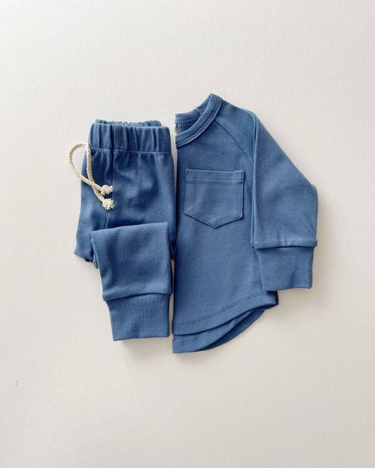 Lucky Panda Kids - Lounge Set | Ocean Blue