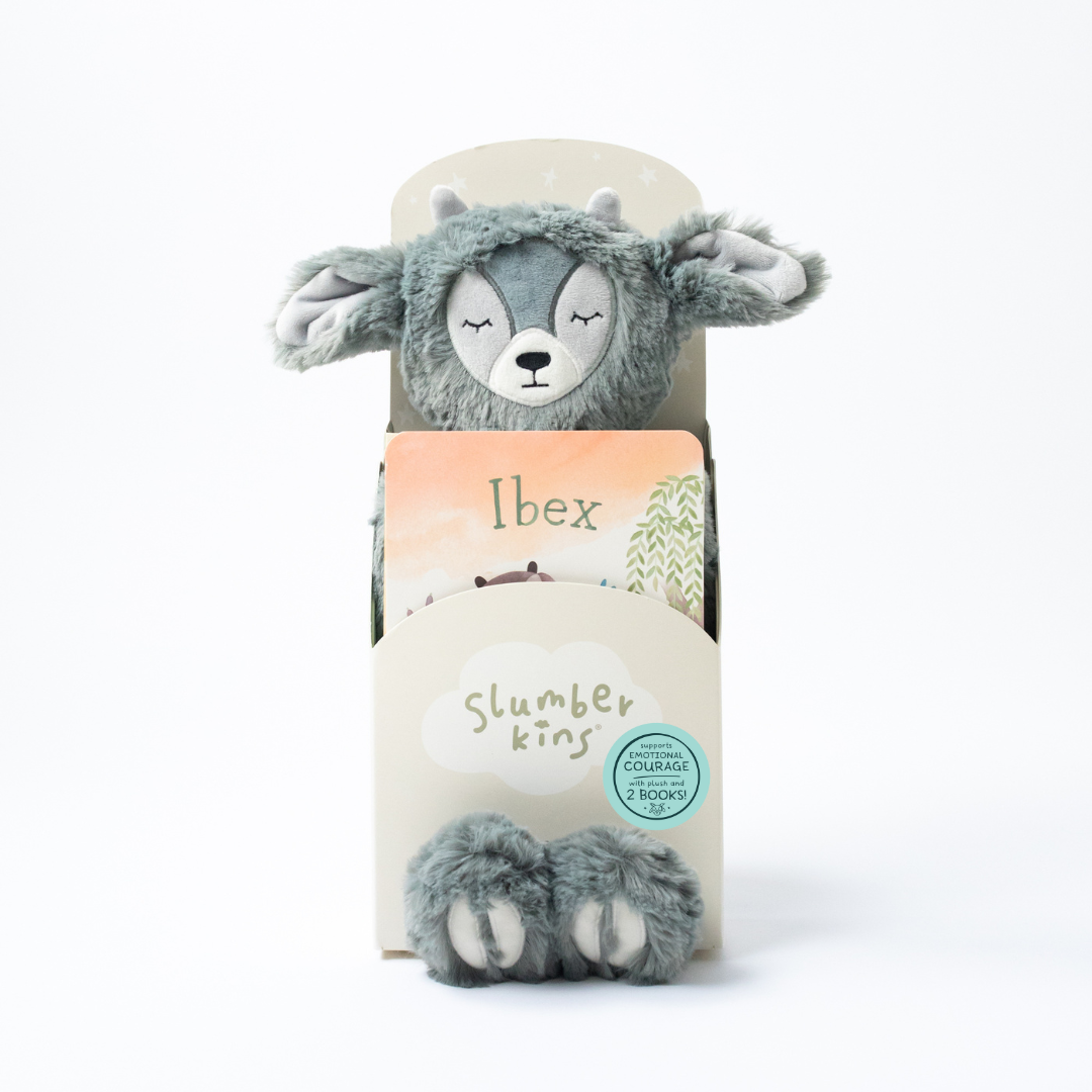Slumberkins Inc. - Ibex's Emotional Courage Plush Set - with 2 books!