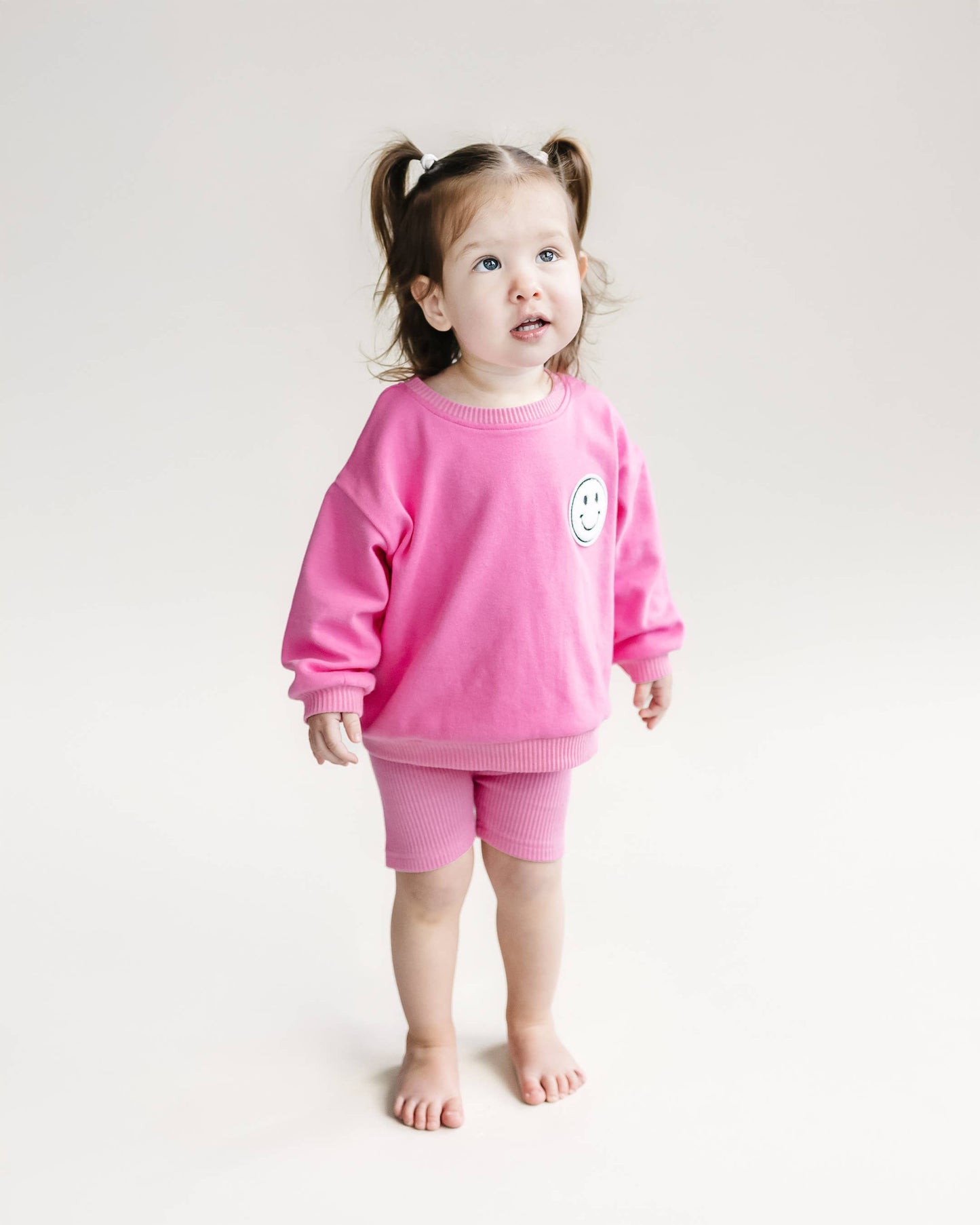 Lucky Panda Kids - Baby & Kids Biker Shorts Set | Pink