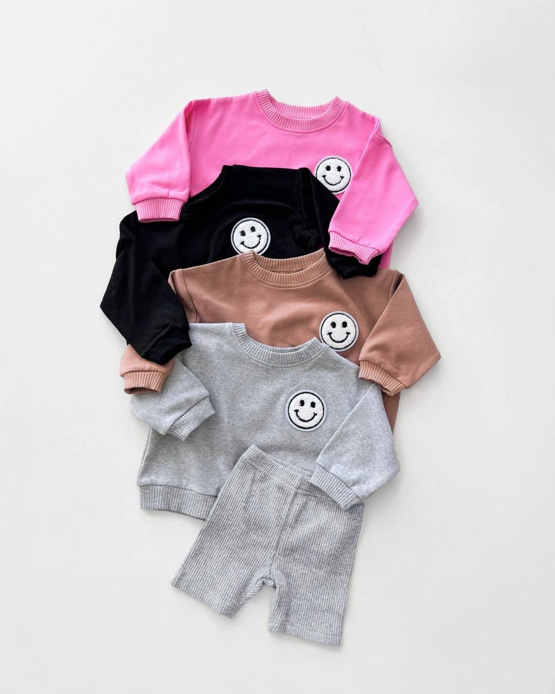 Lucky Panda Kids - Baby & Kids Biker Shorts Set | Gray