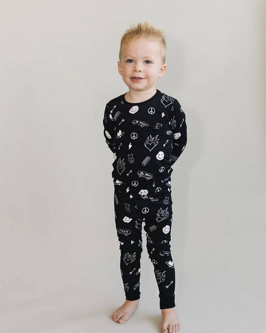 Lucky Panda Kids - Bamboo Kids Clothing Two Piece Set | Be Mine
