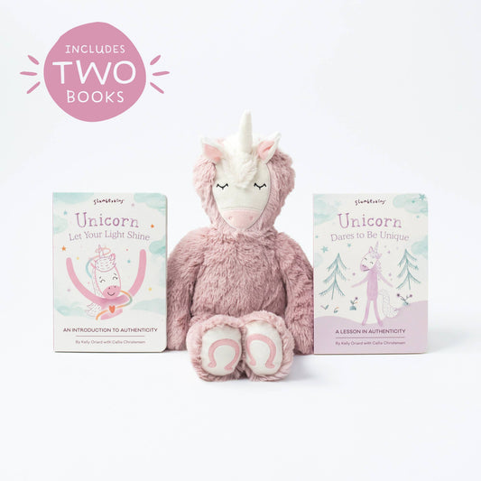 Slumberkins Inc. - Unicorn's Authenticity Plush Set - with 2 books!