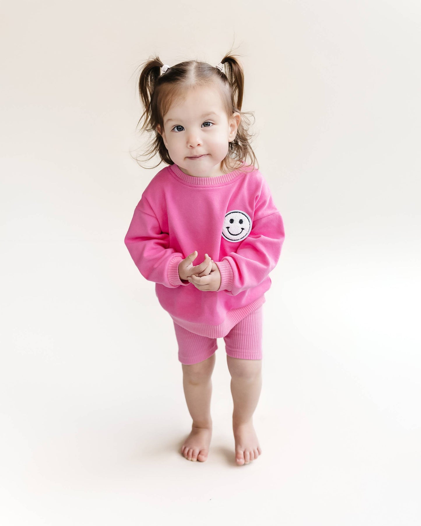 Lucky Panda Kids - Baby & Kids Biker Shorts Set | Pink
