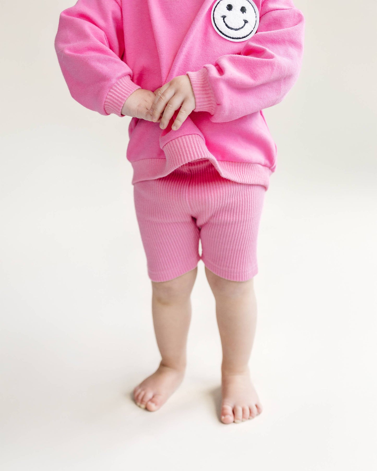 Lucky Panda Kids - Baby & Kids Biker Shorts Set | Pink