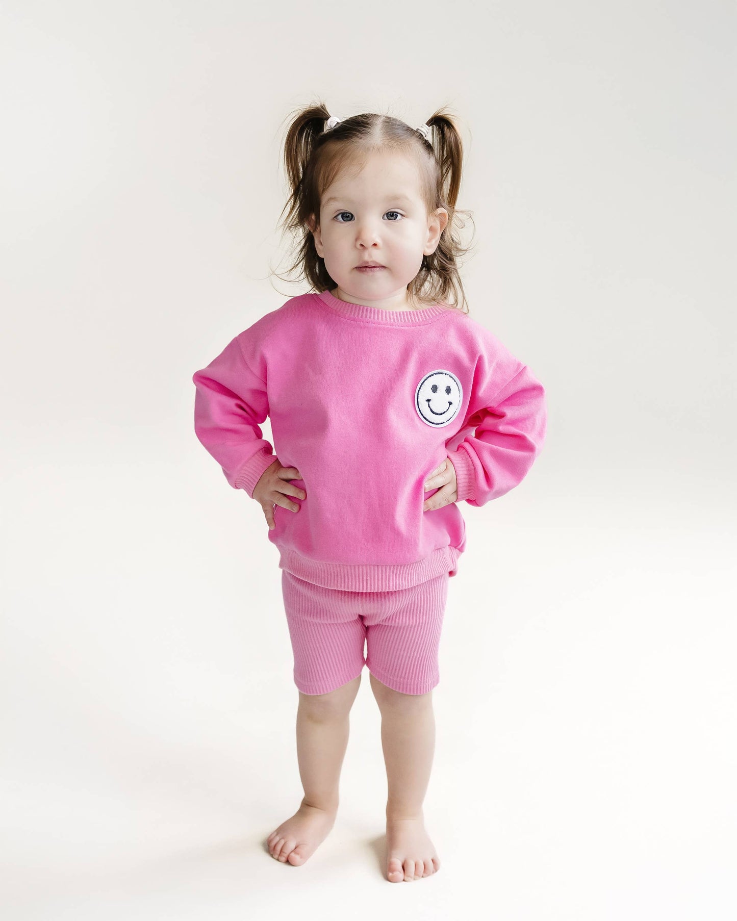 Lucky Panda Kids - Baby & Kids Biker Shorts Set | Pink