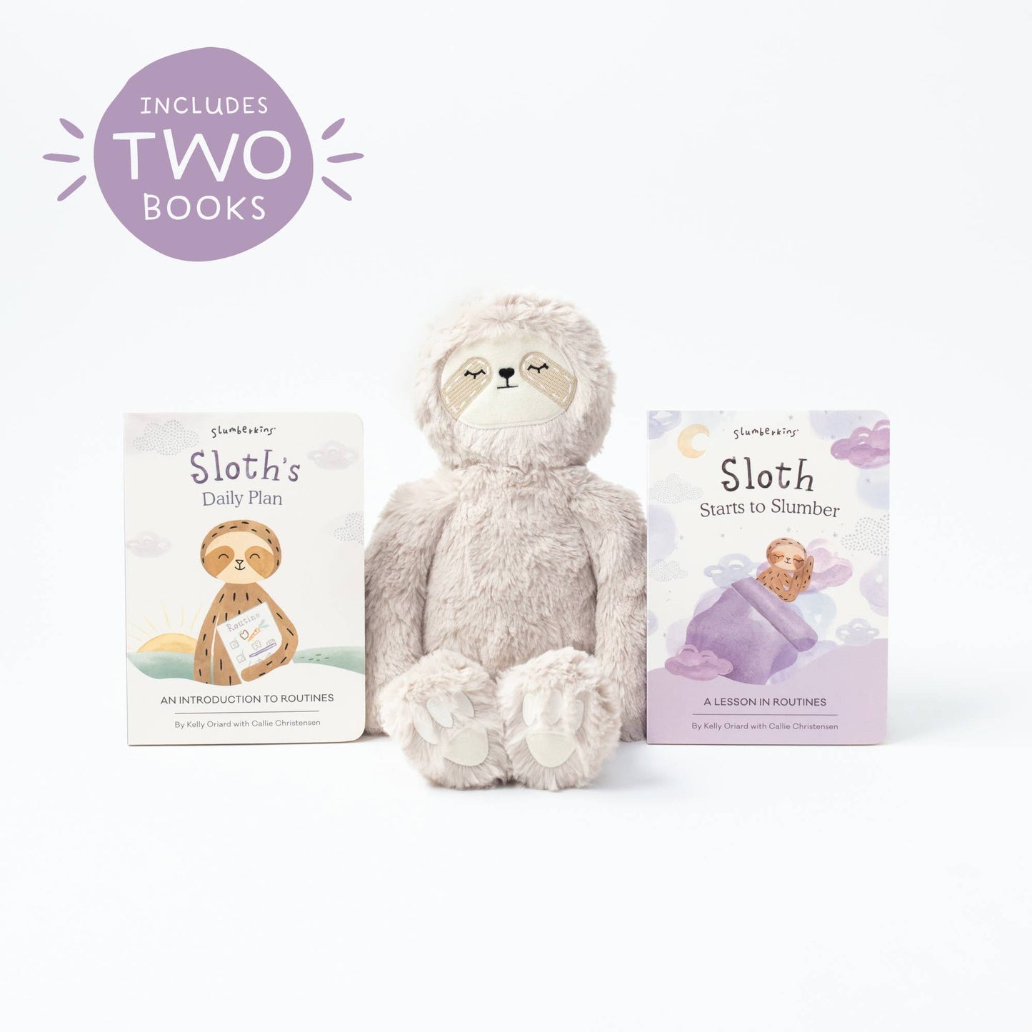 Slumberkins Inc. - Sloth's Routines Plush Set - with 2 books!