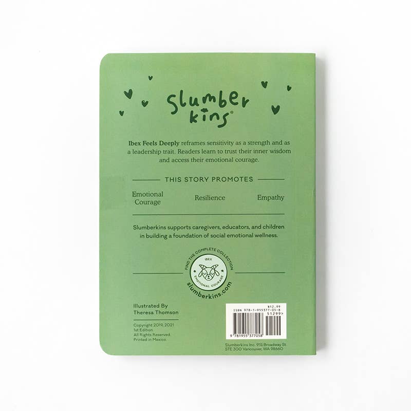 Slumberkins Inc. - Ibex's Emotional Courage Plush Set - with 2 books!